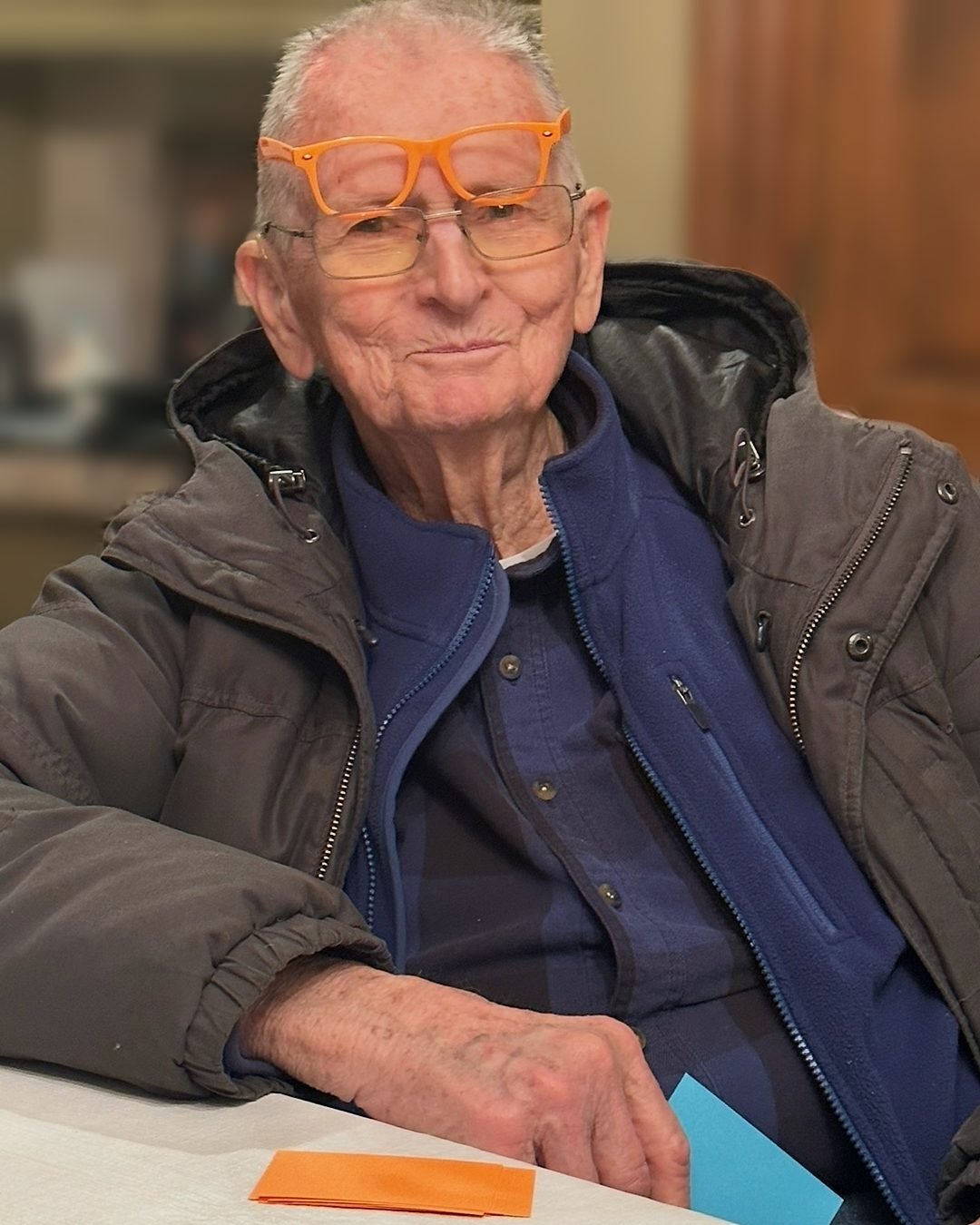 Grandpa with Expert Eyewear on his head